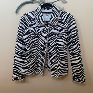 Just B embellished zebra print jacket Sz S